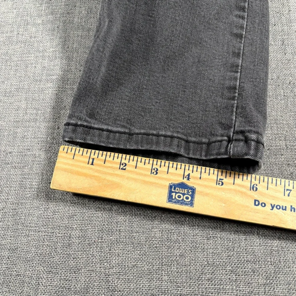 Levi's 502 Regular Taper Jeans Mens 36x34 (Fits 34x30) Black Faded Denim Pants